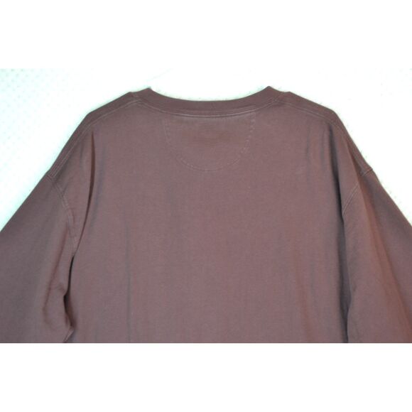 Duluth Trading Co Men's 2XL Relaxed Fit Long Tail Tee Maroon Long Sleeve - Picture 6 of 11